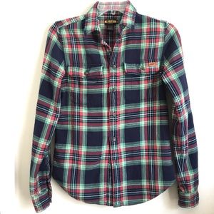 Ralph Lauren Rugby Plaid Button Down Shirt Sz 6